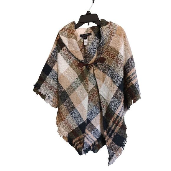 Marc New York Sweaters - MARC New York Women's One Size Neutrals Cape Poncho Toggle Closure